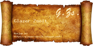 Glazer Zsolt névjegykártya