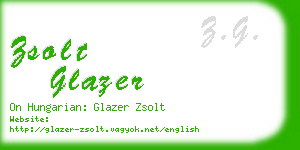 zsolt glazer business card